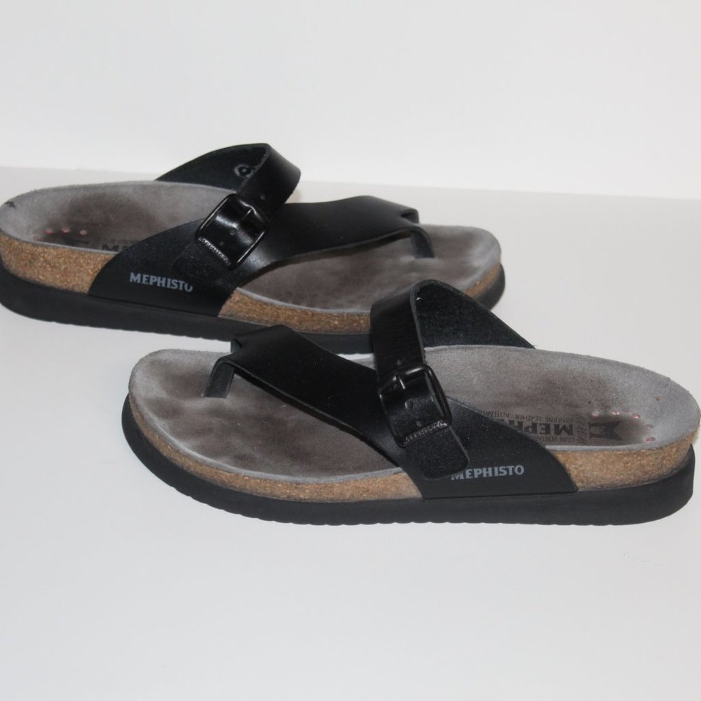 Mephisto Sandals Women 36 = US 6 Leather Black_6